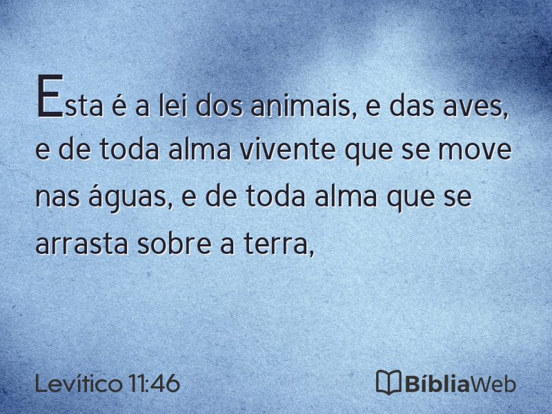 Levítico 11:46 em imagem para compartilhar