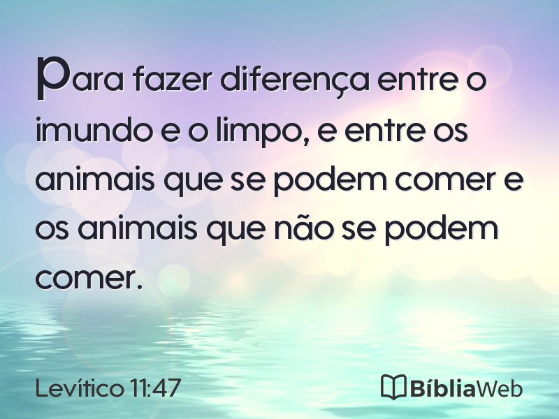 Levítico 11:47 em imagem para compartilhar