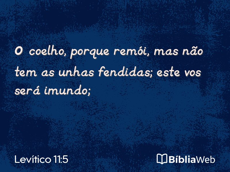 Levítico 11:5 em imagem para compartilhar