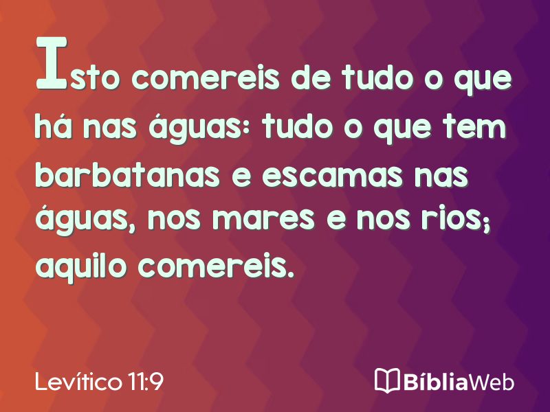 Levítico 11:9 em imagem para compartilhar