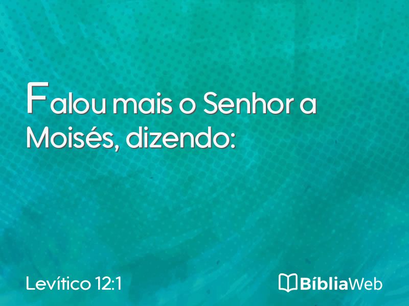 Levítico 12:1 em imagem para compartilhar