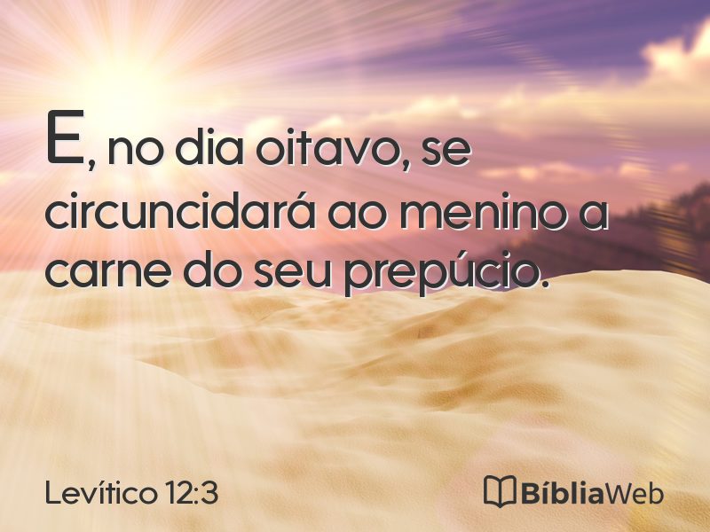 Levítico 12:3 em imagem para compartilhar