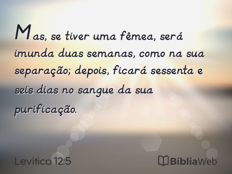 Levítico 12:5 em imagem para compartilhar