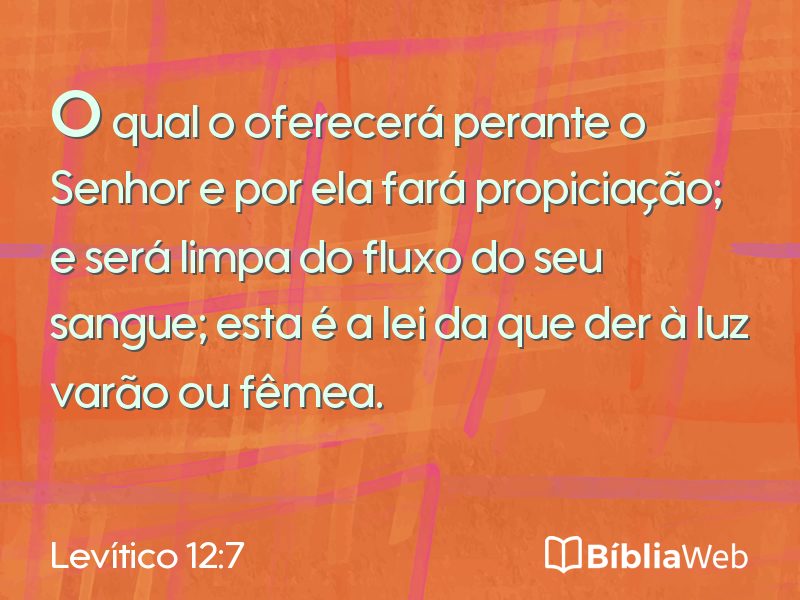 Levítico 12:7 em imagem para compartilhar