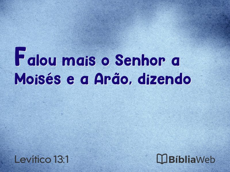 Levítico 13:1 em imagem para compartilhar
