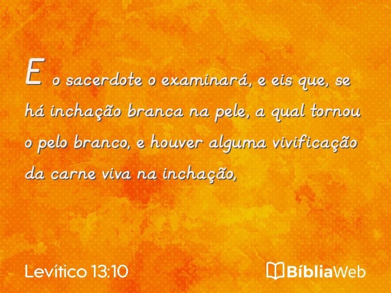 Levítico 13:10 em imagem para compartilhar
