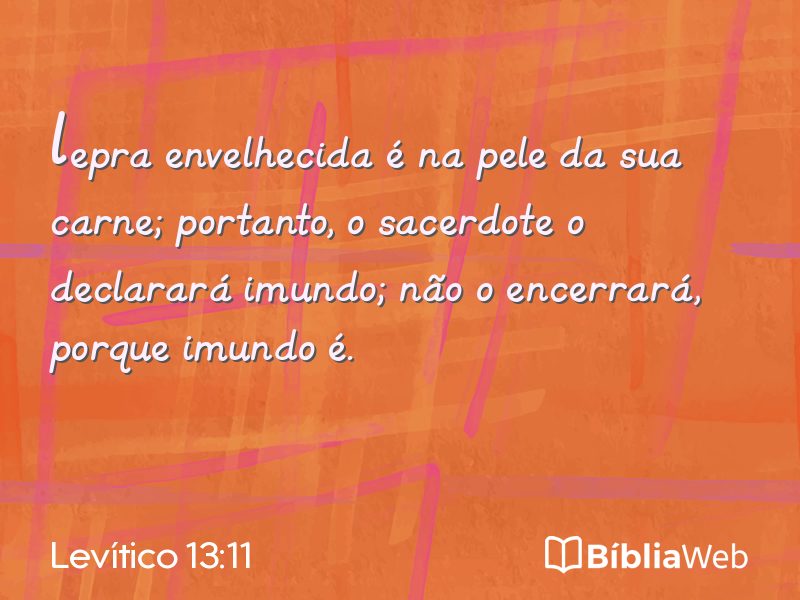 Levítico 13:11 em imagem para compartilhar