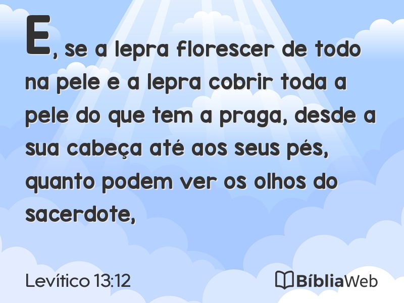 Levítico 13:12 em imagem para compartilhar
