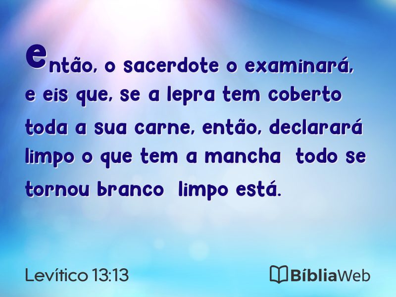 Levítico 13:13 em imagem para compartilhar
