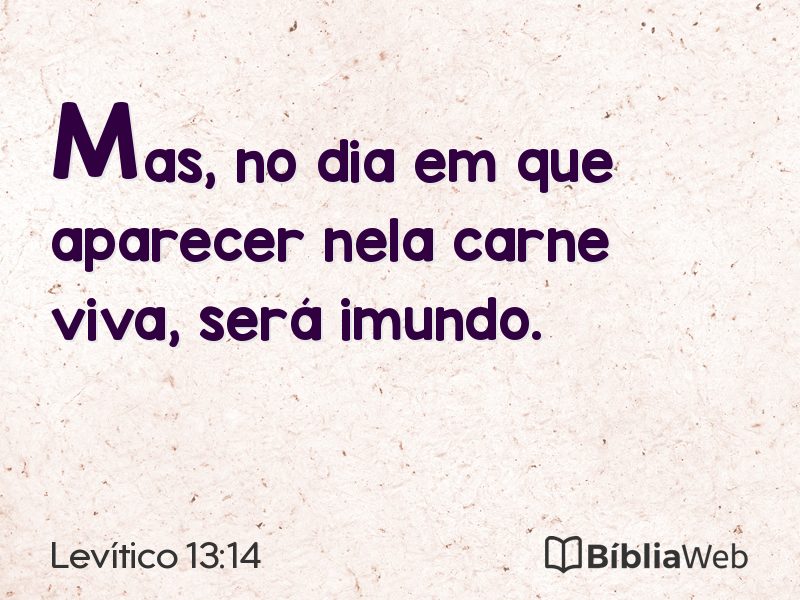Levítico 13:14 em imagem para compartilhar
