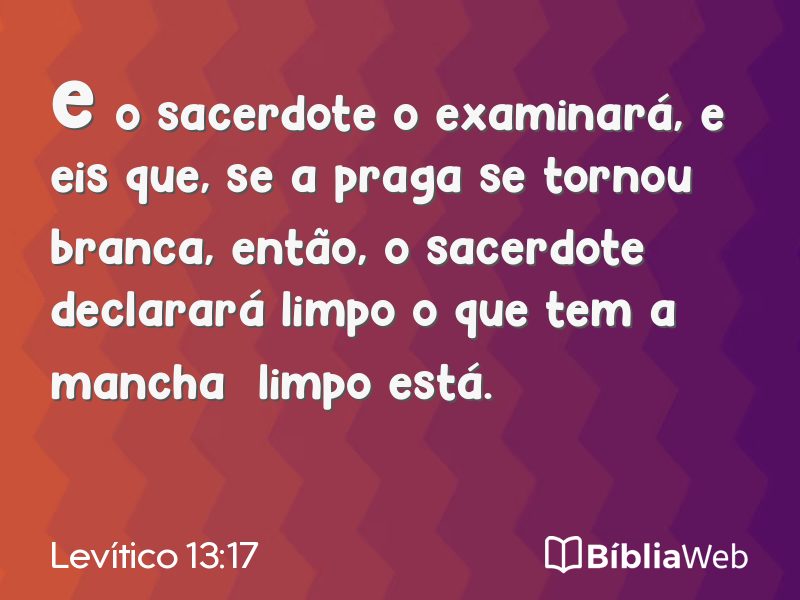 Levítico 13:17 em imagem para compartilhar