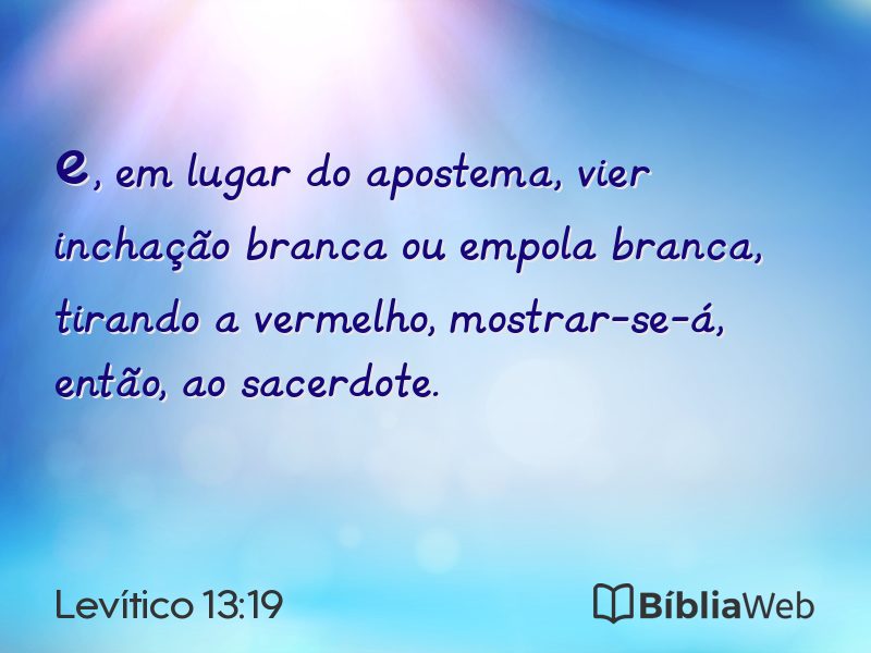 Levítico 13:19 em imagem para compartilhar