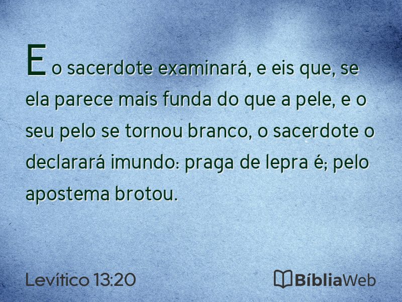 Levítico 13:20 em imagem para compartilhar