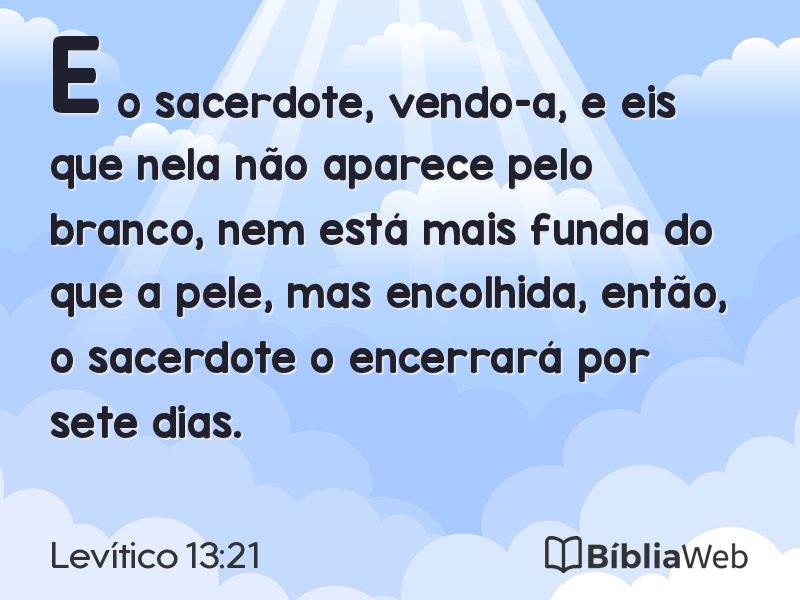Levítico 13:21 em imagem para compartilhar