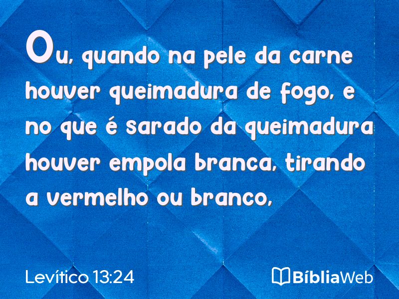 Levítico 13:24 em imagem para compartilhar