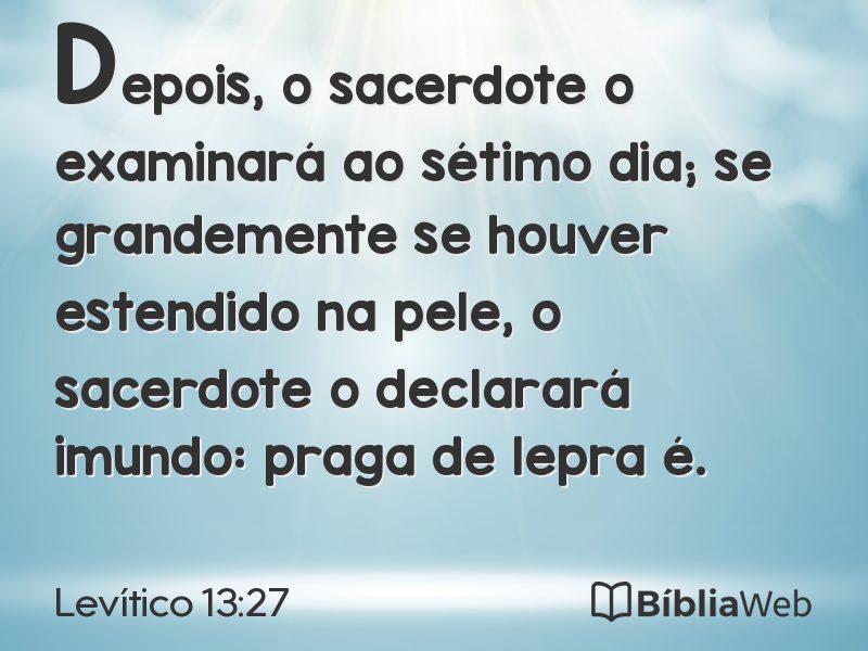 Levítico 13:27 em imagem para compartilhar