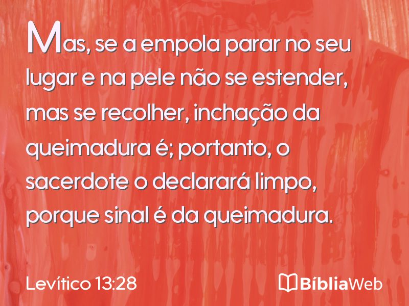 Levítico 13:28 em imagem para compartilhar