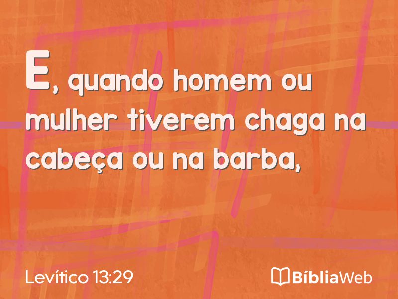 Levítico 13:29 em imagem para compartilhar