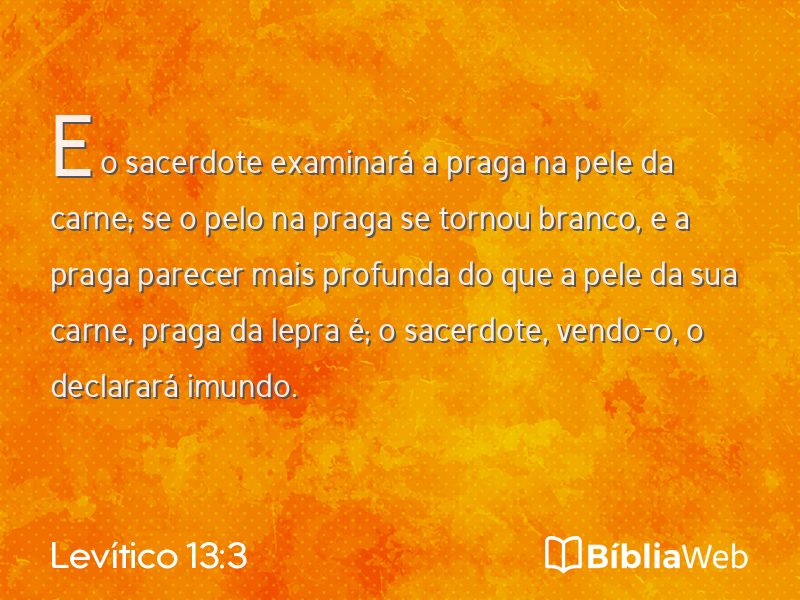 Levítico 13:3 em imagem para compartilhar