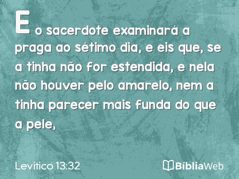 Levítico 13:32 em imagem para compartilhar