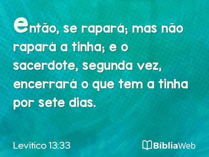 Levítico 13:33 em imagem para compartilhar