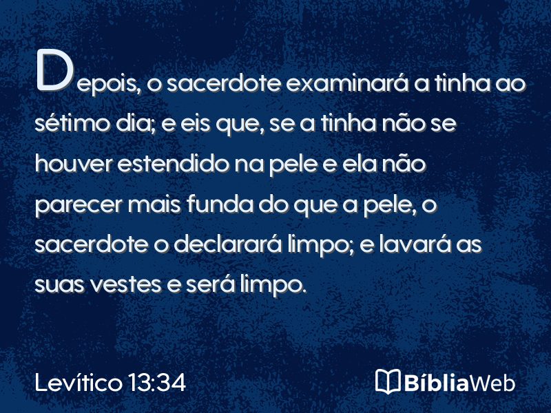 Levítico 13:34 em imagem para compartilhar