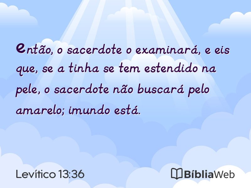 Levítico 13:36 em imagem para compartilhar