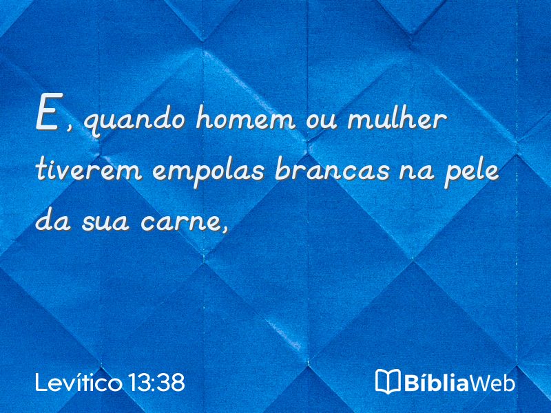Levítico 13:38 em imagem para compartilhar