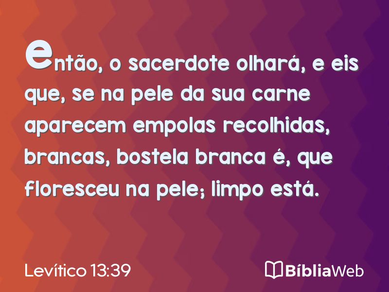 Levítico 13:39 em imagem para compartilhar