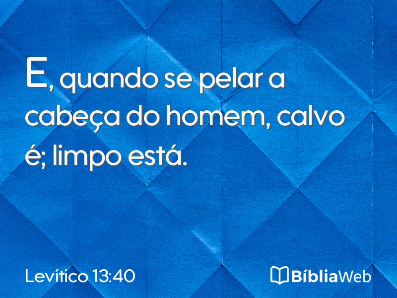 Levítico 13:40 em imagem para compartilhar