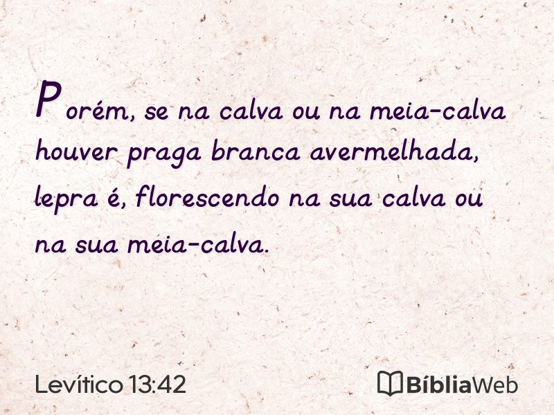 Levítico 13:42 em imagem para compartilhar