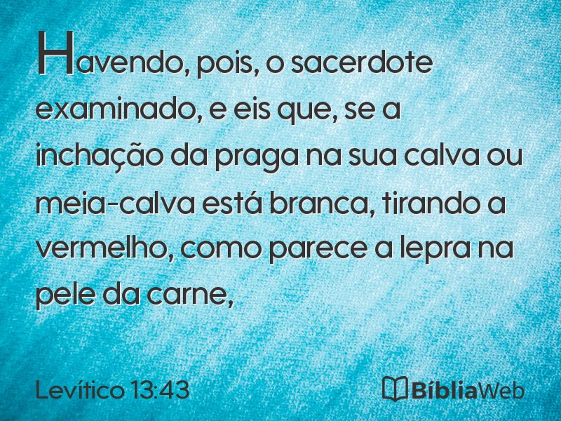 Levítico 13:43 em imagem para compartilhar