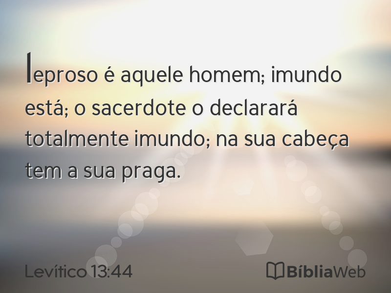 Levítico 13:44 em imagem para compartilhar