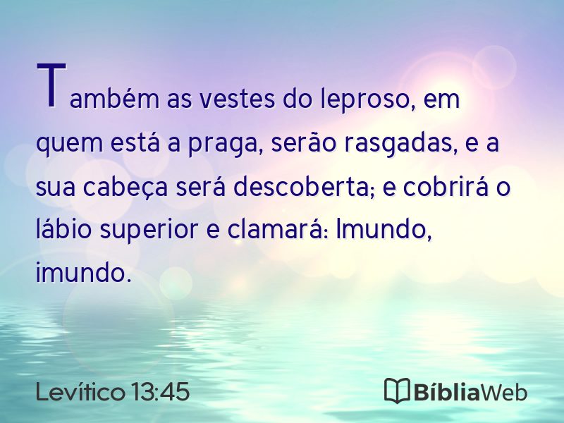 Levítico 13:45 em imagem para compartilhar