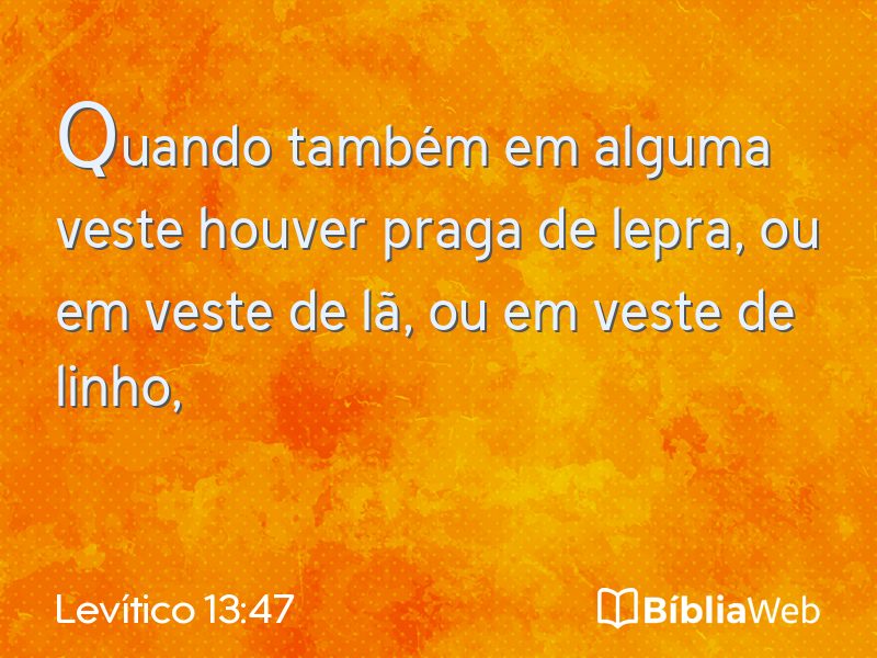 Levítico 13:47 em imagem para compartilhar