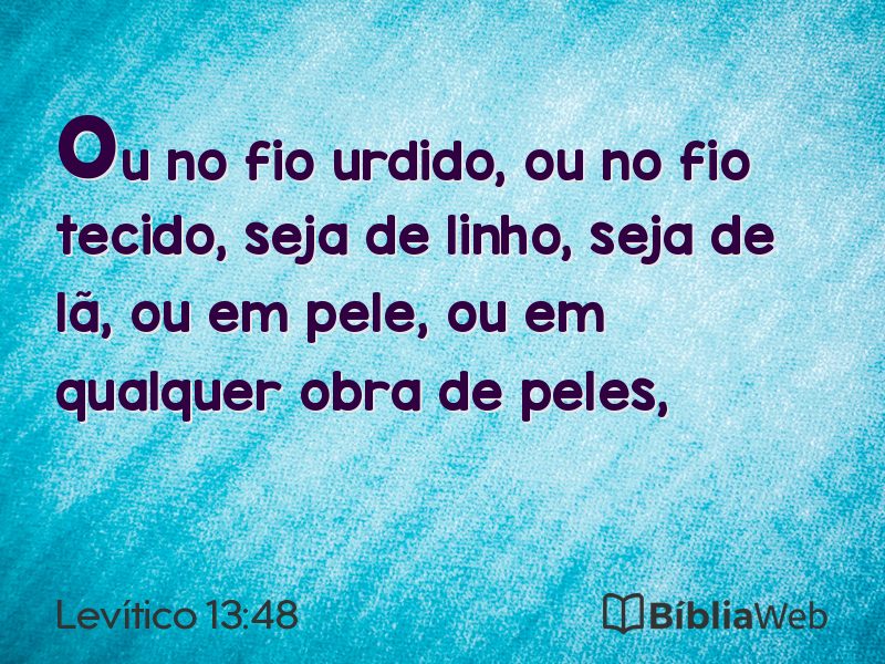 Levítico 13:48 em imagem para compartilhar