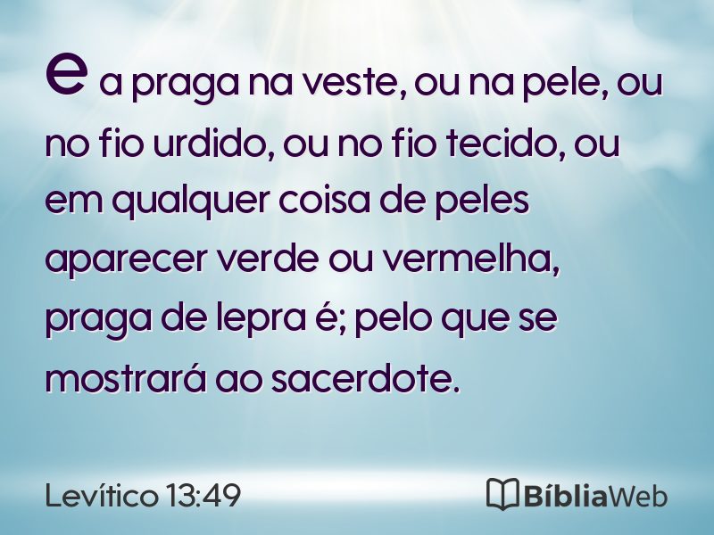Levítico 13:49 em imagem para compartilhar