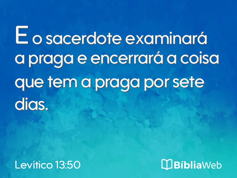 Levítico 13:50 em imagem para compartilhar
