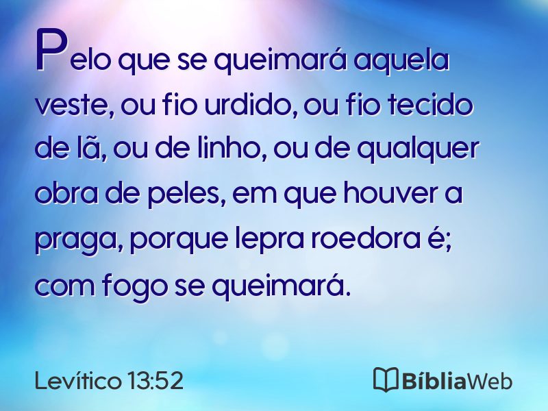 Levítico 13:52 em imagem para compartilhar