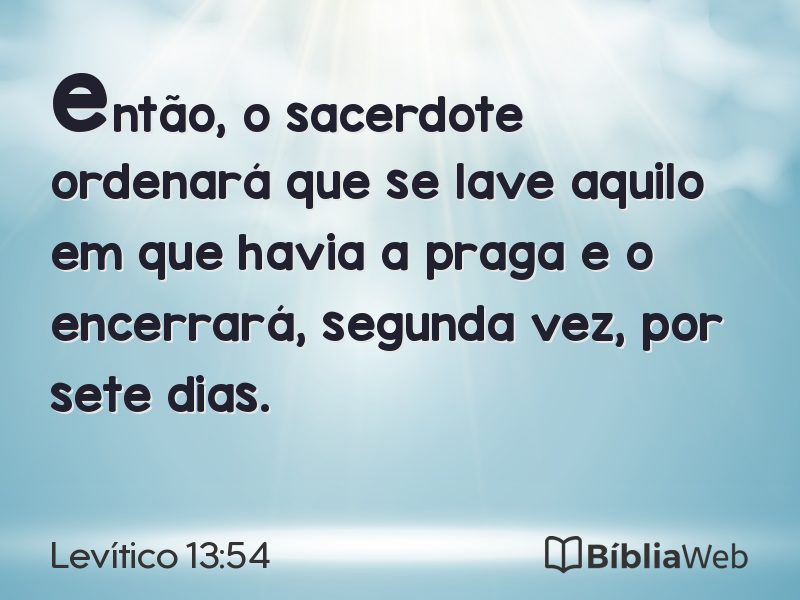 Levítico 13:54 em imagem para compartilhar