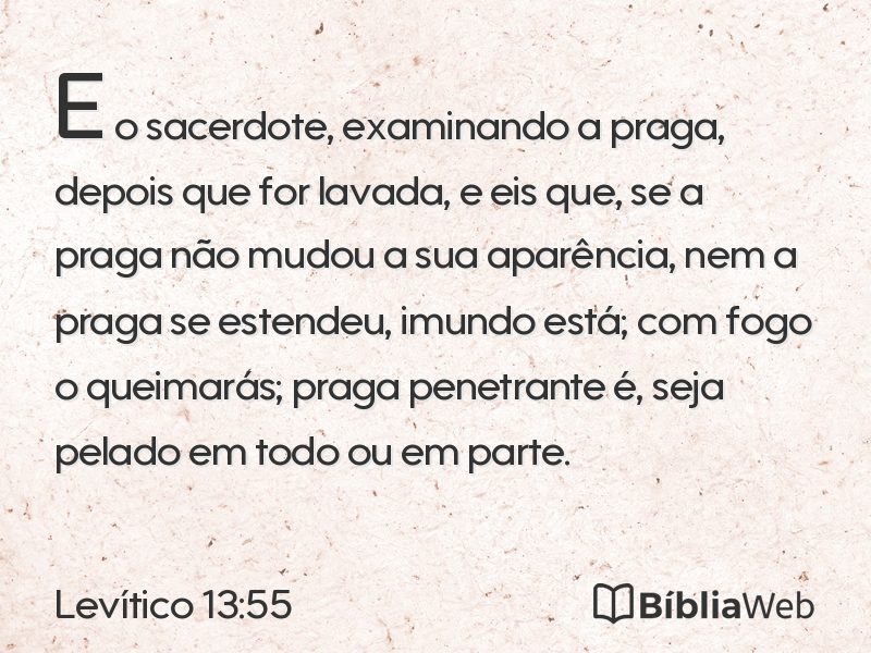 Levítico 13:55 em imagem para compartilhar