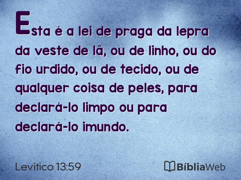 Levítico 13:59 em imagem para compartilhar