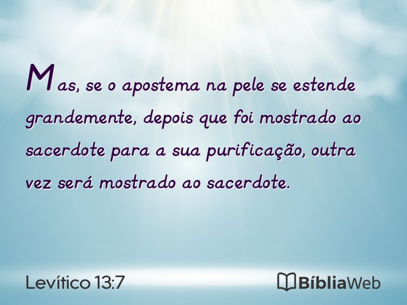 Levítico 13:7 em imagem para compartilhar