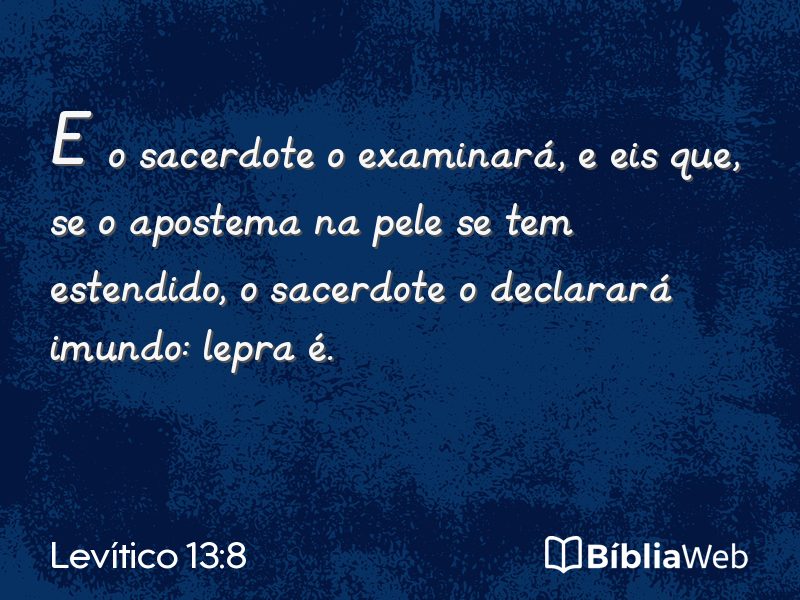 Levítico 13:8 em imagem para compartilhar