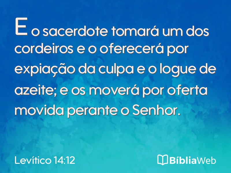 Levítico 14:12 em imagem para compartilhar