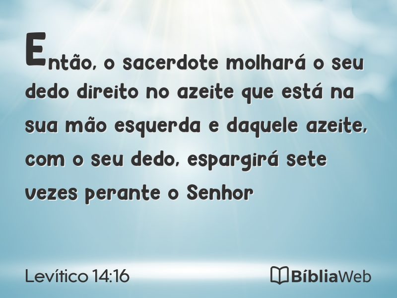 Levítico 14:16 em imagem para compartilhar
