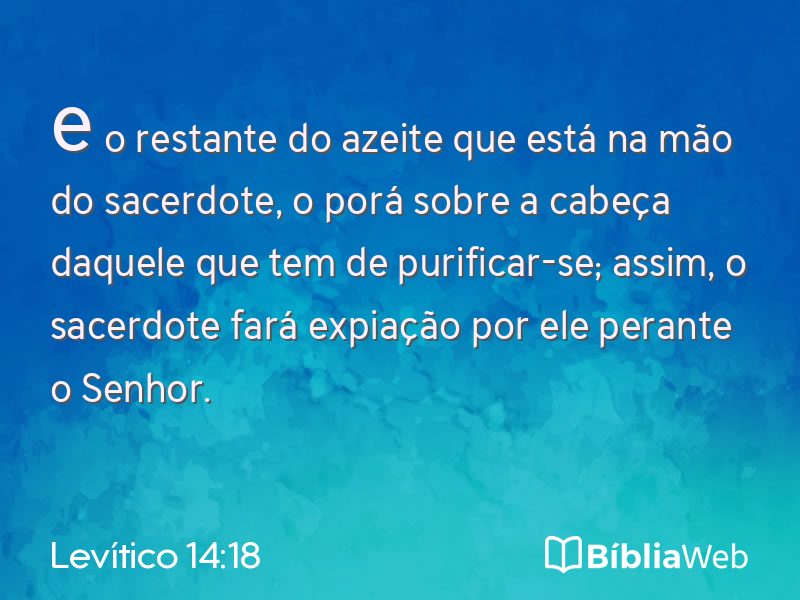 Levítico 14:18 em imagem para compartilhar