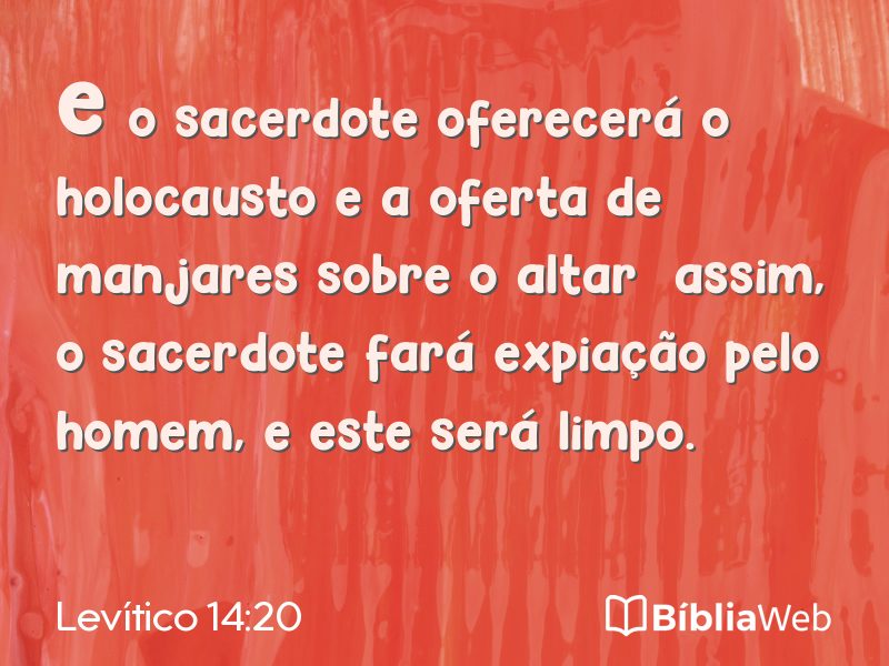 Levítico 14:20 em imagem para compartilhar