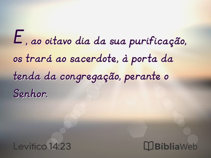 Levítico 14:23 em imagem para compartilhar