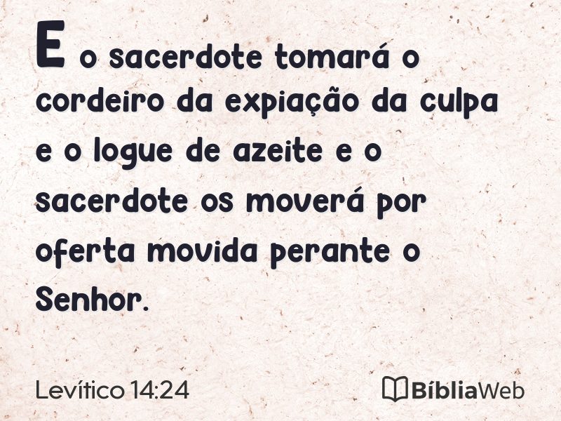 Levítico 14:24 em imagem para compartilhar